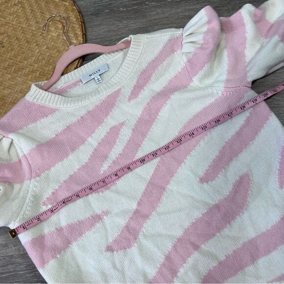 MILLY zebra intarsia sweater blush pink - Picture 6 of 7